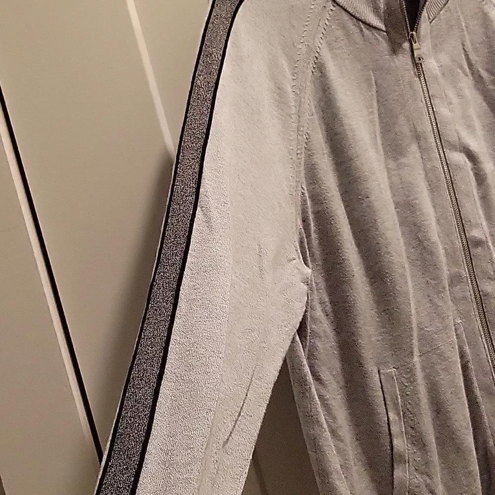 Banana Republic Supima Cotton Full Zip Track Sweater Large Mens